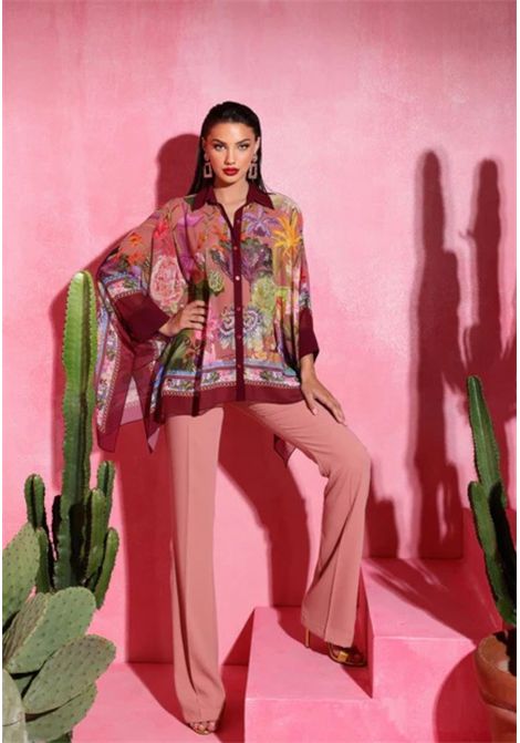 FLORAL PATTERNED SHIRT WITH RHINESTONE APPLIQUÉS  GAI MATTIOLO | shirts | LV174401